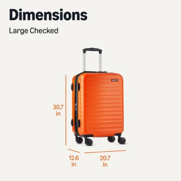 Amazon Basics 30" Hardside Large Checked Luggage (Orange) - Image 2