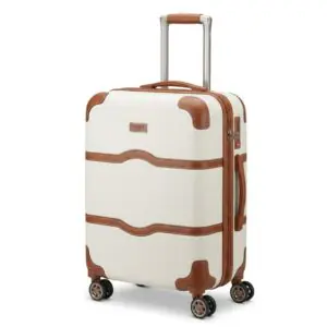 Delsey Paris Chatelet Air 2.0 21-inch hardside carry-on luggage with leather trim